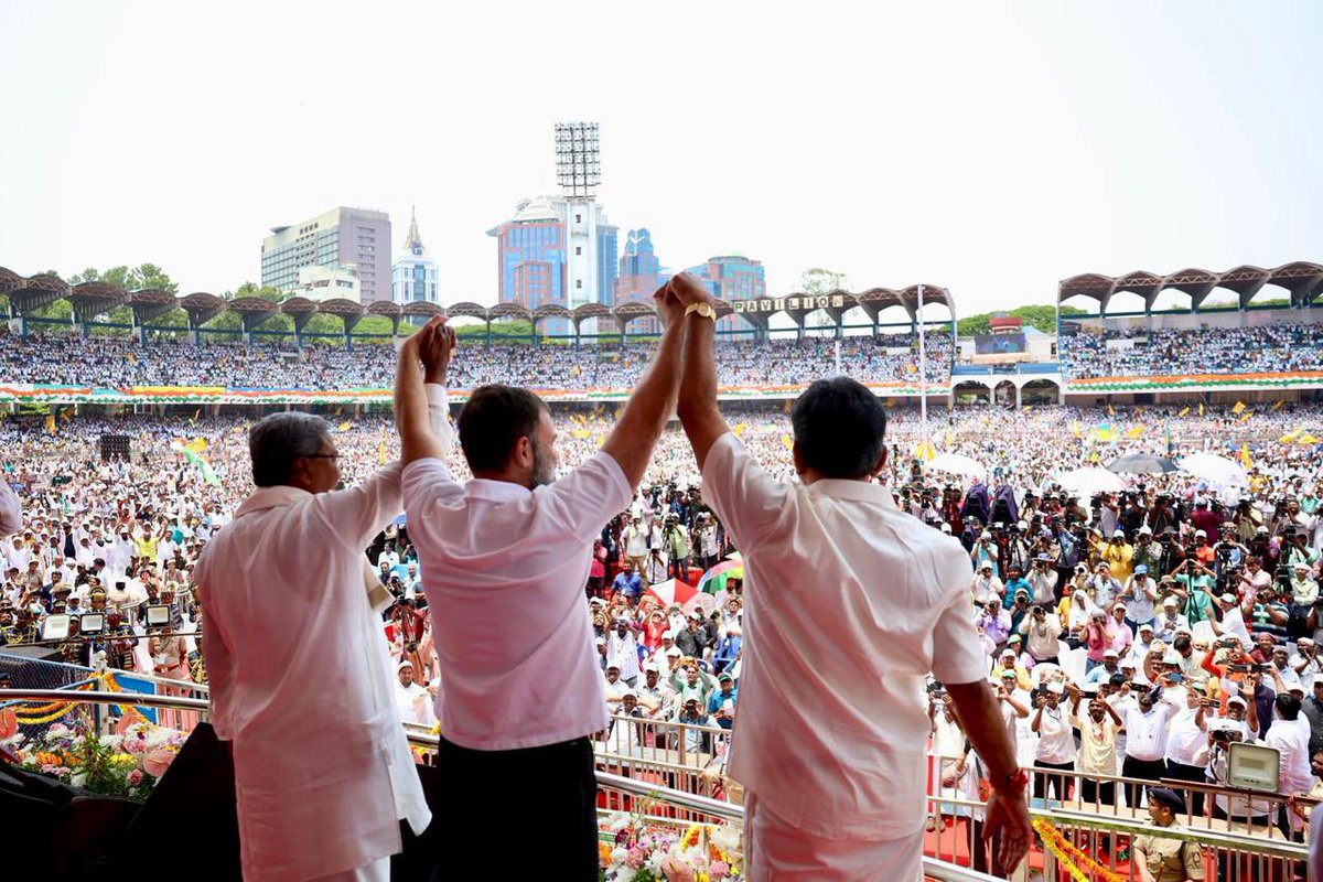 Our work to fulfil the dream of a progressive Karnataka has begun.

Congress' 5 Guarantees will mark the beginning of an era of people-centric governance.