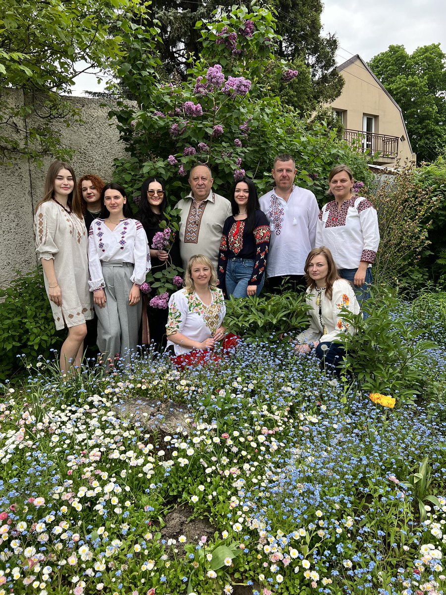 derm_bossy's tweet photo. My beautiful colleagues and interns on the yard of dermatology clinic department.

the day of the Ukrainian embroidered shirt, 2023. Rivne
#dermatology https://t.co/uEGSm4Haus