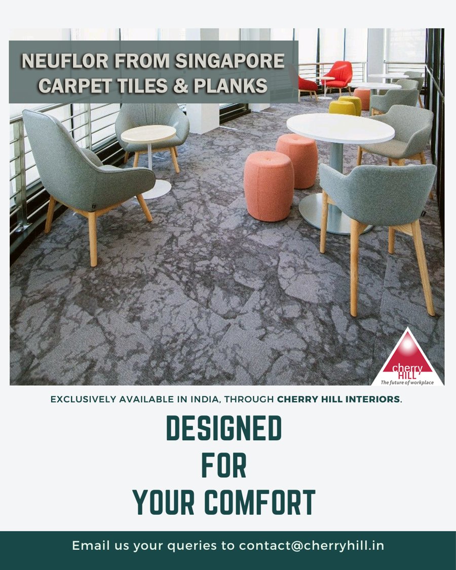 CherryHillDelhi's tweet image. Neuflor is a Singapore based brand. #NEUFLOR has been Introduced and exclusively marketed by Cherry Hill for PAN India supply. The only company in the globe having license from Dupont for using SORONA fibre for manufacturing of carpets.  #furniture #ComfortSpaces #NeuflorCarpet