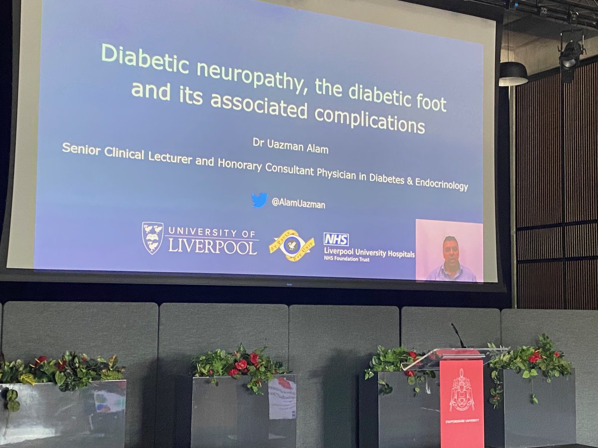 Our next lecture is from invited speaker Uazman Alam (University of Liverpool)  “Diabetic neuropathy and its associated complications” #SCCB2023  <a href="/NachiC/">Nachi Chockalingam</a> <a href="/AoifeCHealy/">Aoife Healy</a>