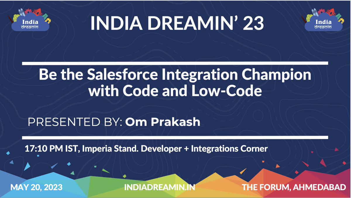 Be the #Salesforce Integration Champion! Join me at 5:10 PM at Developer Corner (Keynote Area) to explore Integration with Code & Low Code. @sfindiadreamin #IndiaDreamin23 #TrailblazerCommunity