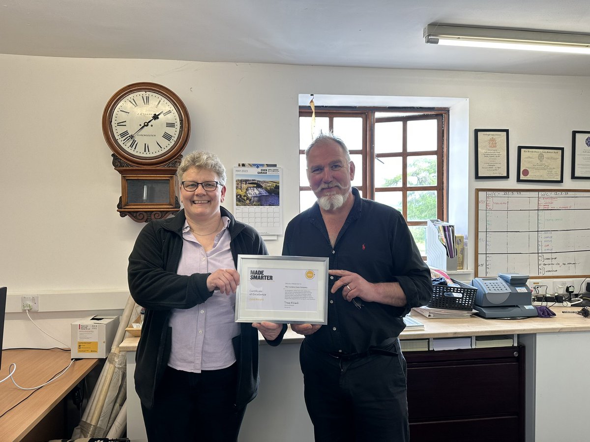 Great to be Gold Award Winners. The scheme was launched to mark the fourth anniversary of Made Smarter programme, a government-funded and industry-led initiative helping SME manufacturers digitalise, decarbonise and drive growth. #madesmarter