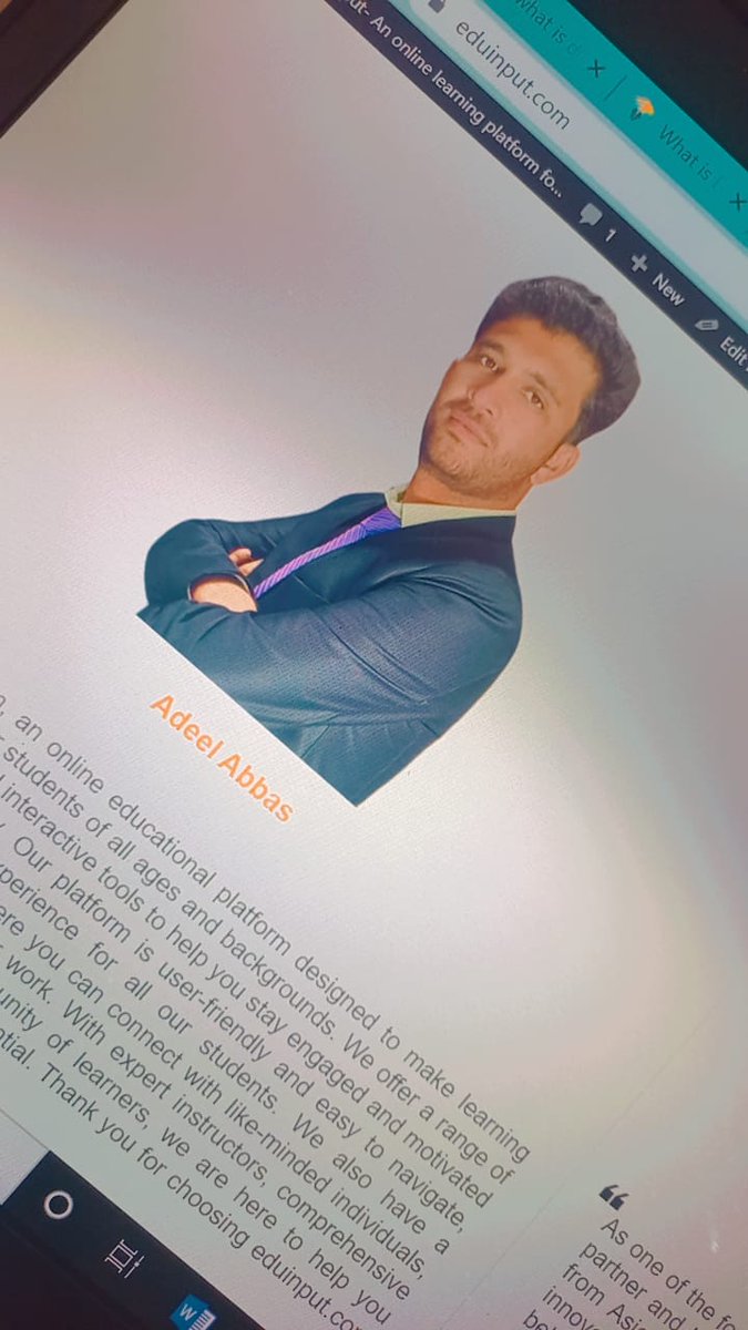 Sidra_Batool767's tweet photo. Meet the brilliant mind behind #Eduinput
@ADEElabbas1988

#EducationRevolution #EducationForAll https://t.co/NGKrxdfVon
