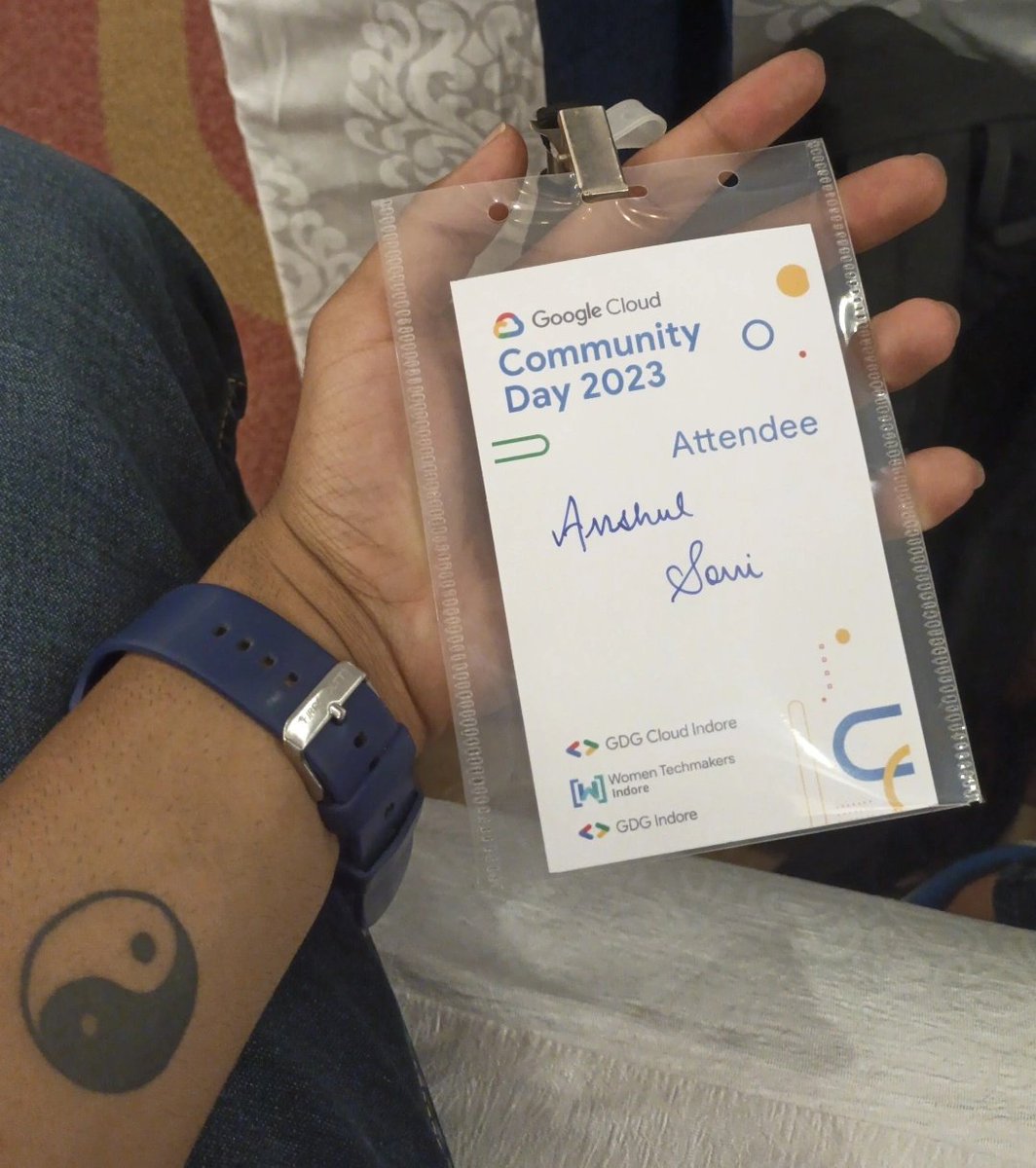Attending Google Cloud Community Day 🥳
@RishabhDhawad @AayushiSinghhh

#gdgindore #gdgcloudindore #wtmindore #gccdindore23
