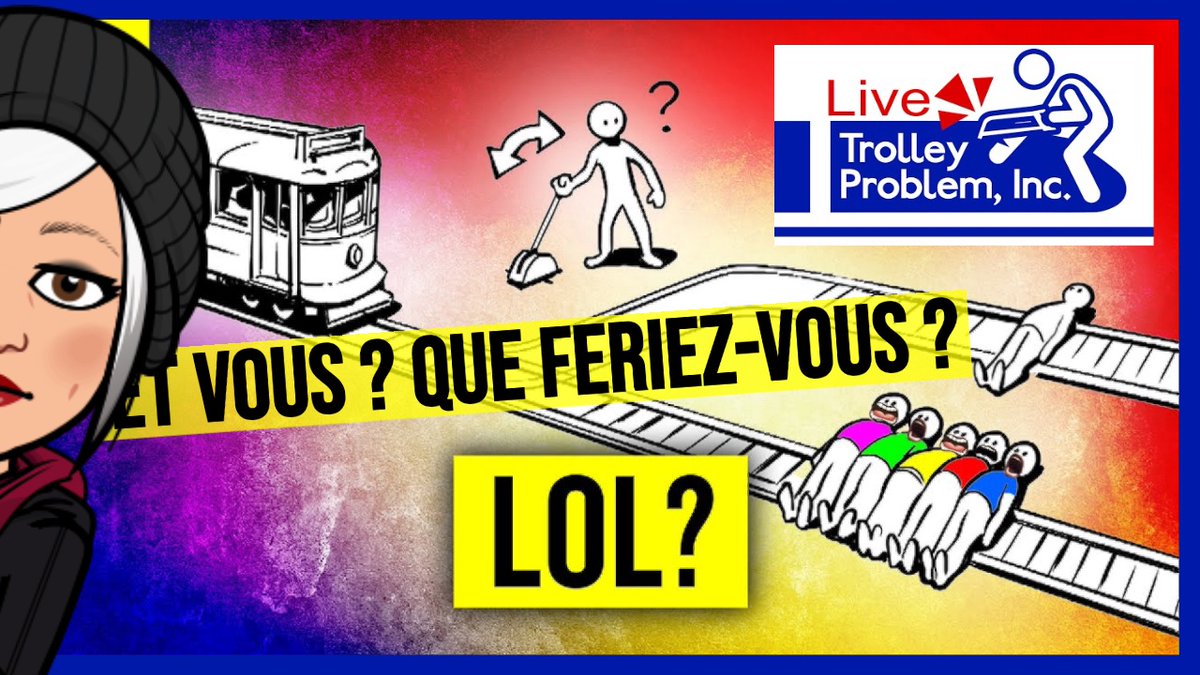 CapabilityGames's tweet image. Si toi aussi tu aimes jouer sur les rails de chemin de fer viens nous rejoindre à 20h 🔥 Soirée philosophie de comptoir trashy autour du &quot;Dilemme du tramway&quot; 😇😅
RV à 20h ► twitch.tv/capabilityisba…  

#twitchfr #trolley #trolleyproblem #trash #chaussette