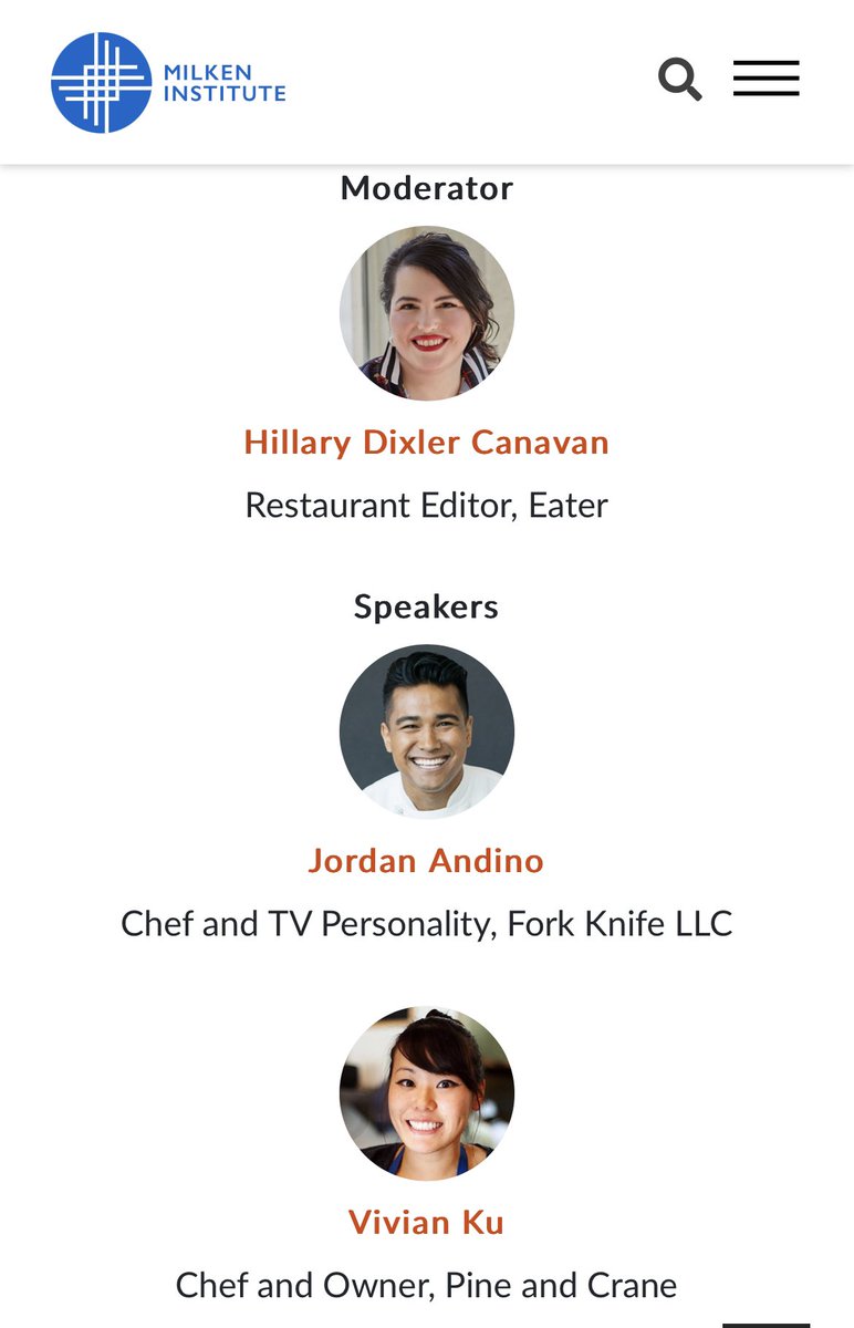 CurtisSChin's tweet photo. #LA: ICYMI—here’s the 🔗 to the @MilkenInstitute #MIGlobal Panel I mentioned above ⬆️: w/ #Chefs @fork_knife Jordan Andino, Vivian Ku, Bricia Lopez, Ming Phan & Dominique Roy, moderated by @Eater’s @hillarydixler.
https://t.co/pRIOmi4RJZ #EatLocal #SupportYourLocalRestaurants https://t.co/PsMjtMFfbY