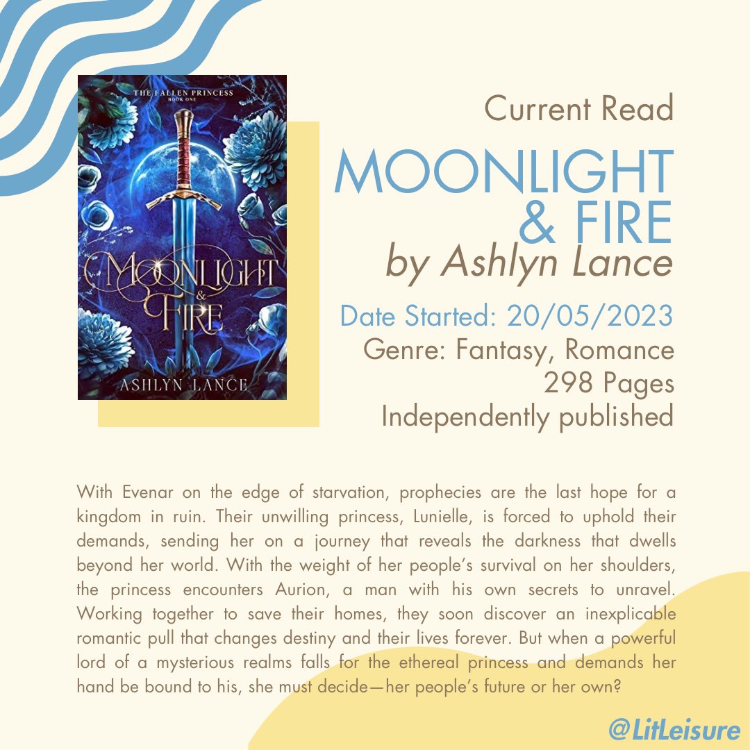 arkareads's tweet photo. Current read: An independently published new adult romantasy #MoonlightFire by @AshlynLance! eARC provided by #NetGalley.
This will be a reading impression thread and the review will come at the end of the thread after I finish the book 🌕 https://t.co/mwcHXQpoXR
