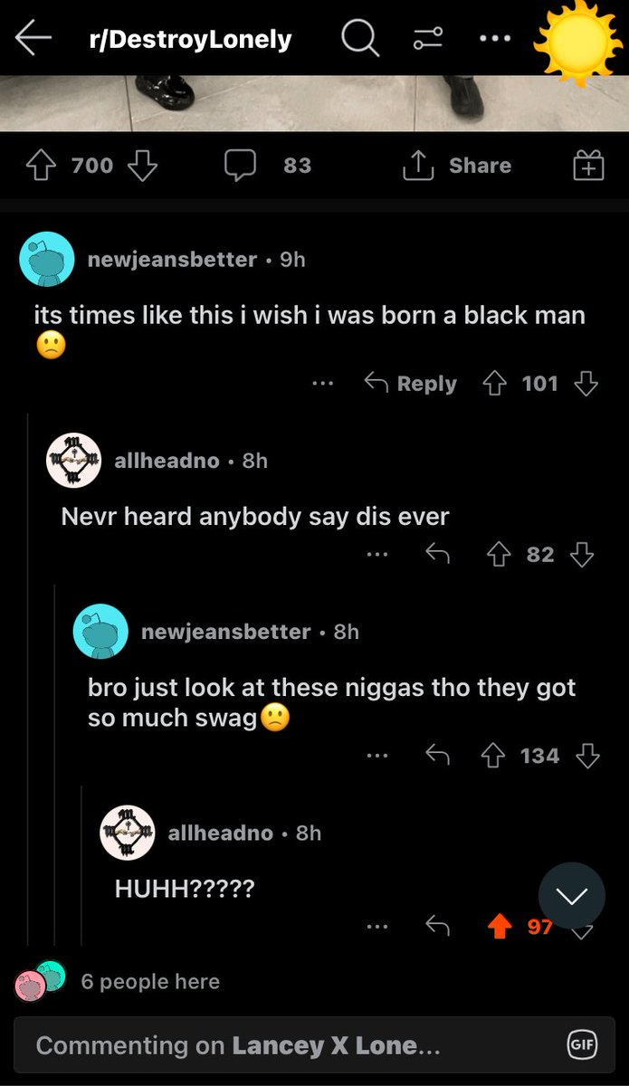 ILuvFightin's tweet photo. Naaaa bruh niggas on Reddit be fucking OUTTA POCKET🤣🤣😭 https://t.co/a7bpPH6qLg