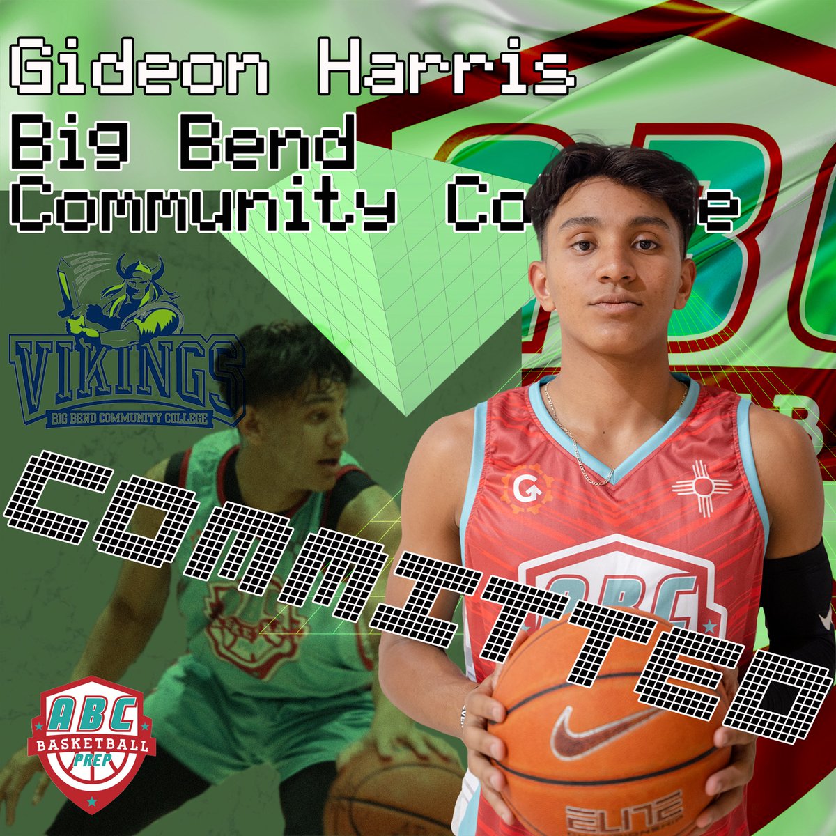 I’m excited to announce that I’m committing to Big Bend Community College, I wanna thank God my family, and everyone who’s helped me along the way to help me get to college. Time to work! @BigBendVikings @coach_bmase @CoachHopBigBend @AbqBballClub @PrepHoops_NM