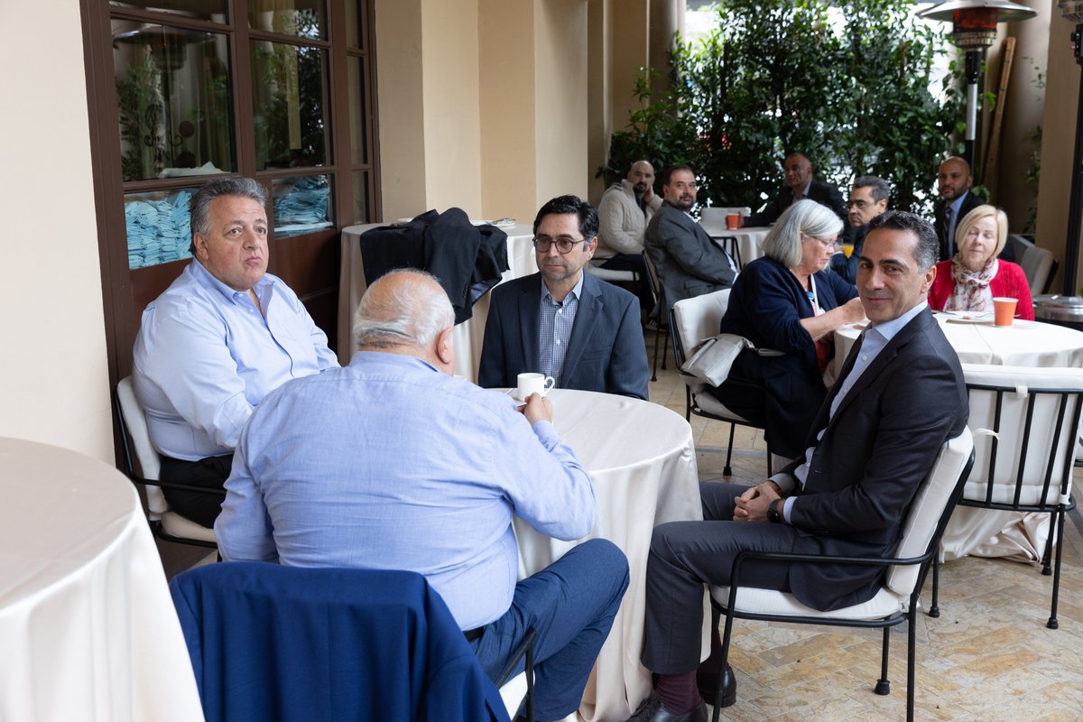 ArmenOrujyan's tweet photo. Had an incredible time at breakfast chats w/ @ardemp & @NoubarAfeyan on biotech, tech, and AI's potential. Our focus: advancing Armenia through science, education, and entrepreneurship. #FASTFoundation https://t.co/etuCEx0EUb
