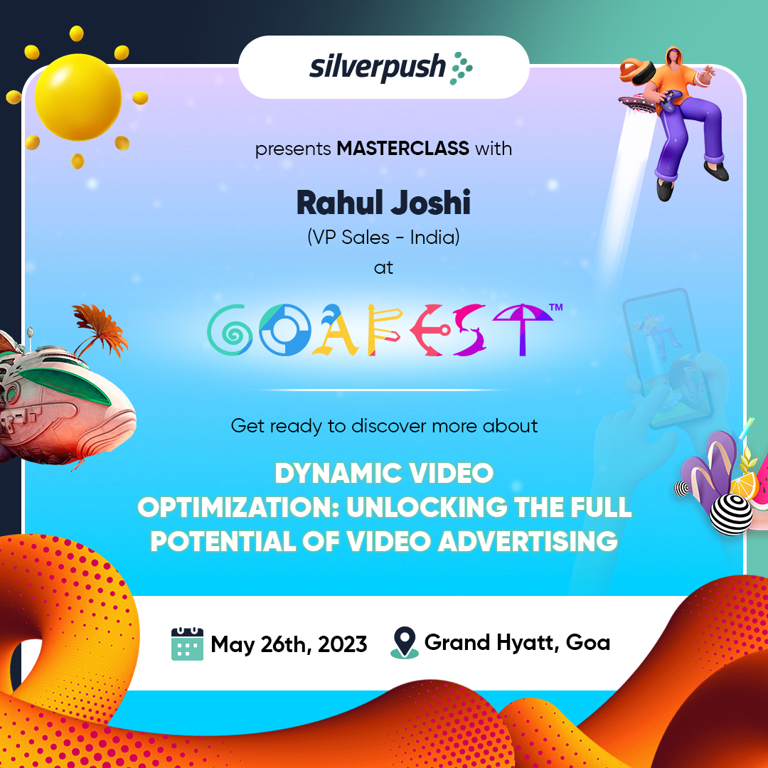 Join us at #Goafest to witness the future of video #advertising!

Rahul Joshi, VP Sales-India, will lead this Masterclass on Dynamic Video Optimization, revealing its boundless potential.

#Goafest2023 #Videooptimization #cookieless