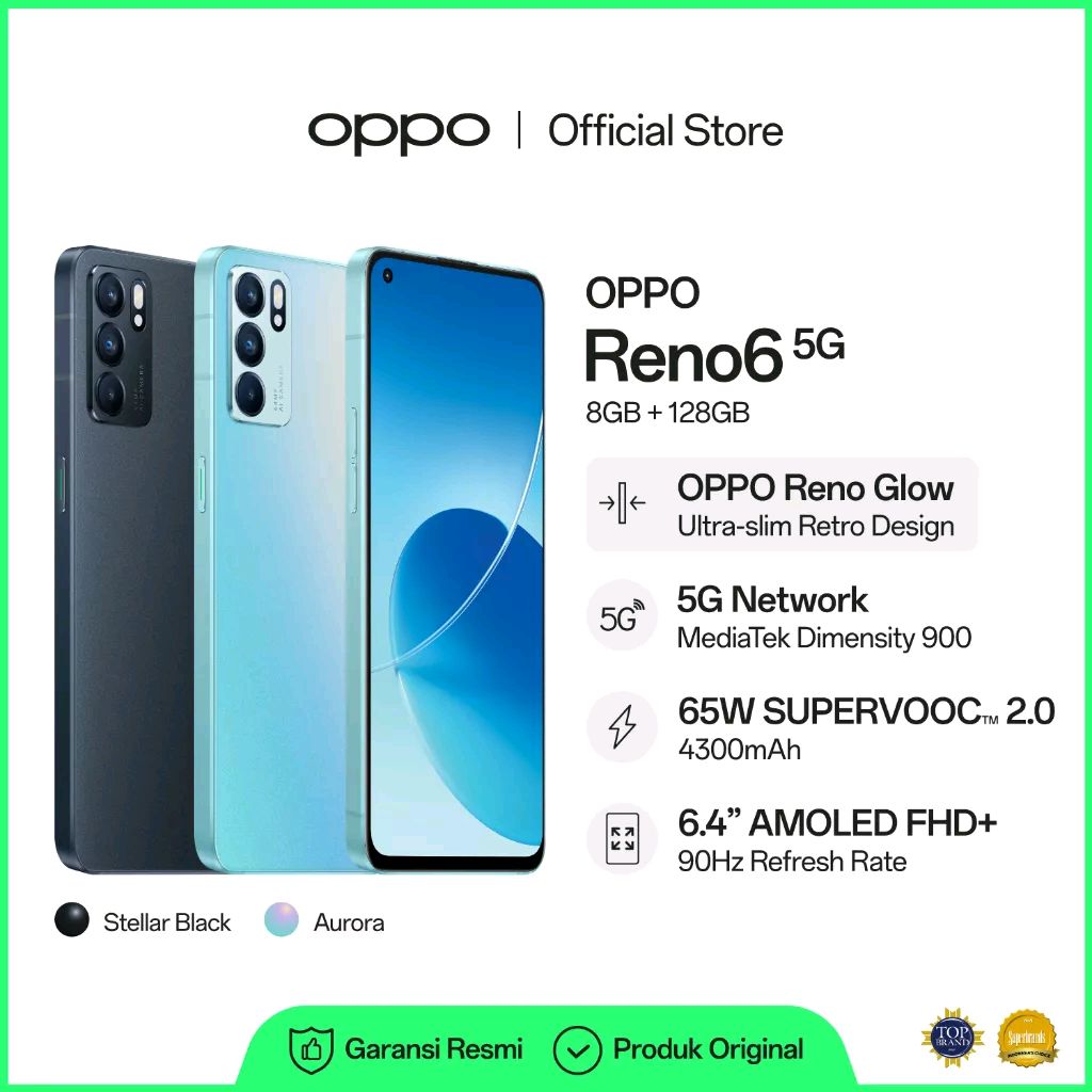 Cek OPPO Reno6 5G 8/128GB [5G Network, AI Highlight Video, 65W SuperVOOC 2.0] dengan harga Rp5.299.000. Dapatkan di Shopee sekarang! shope.ee/1LAXyeNfBj?sha…