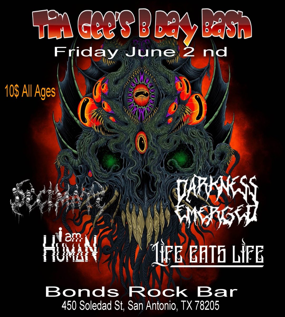 DecimateTx's tweet image. Next hometown show! We jam for Tim Gee's birthday. $10 cover &amp;amp; All Ages Show.