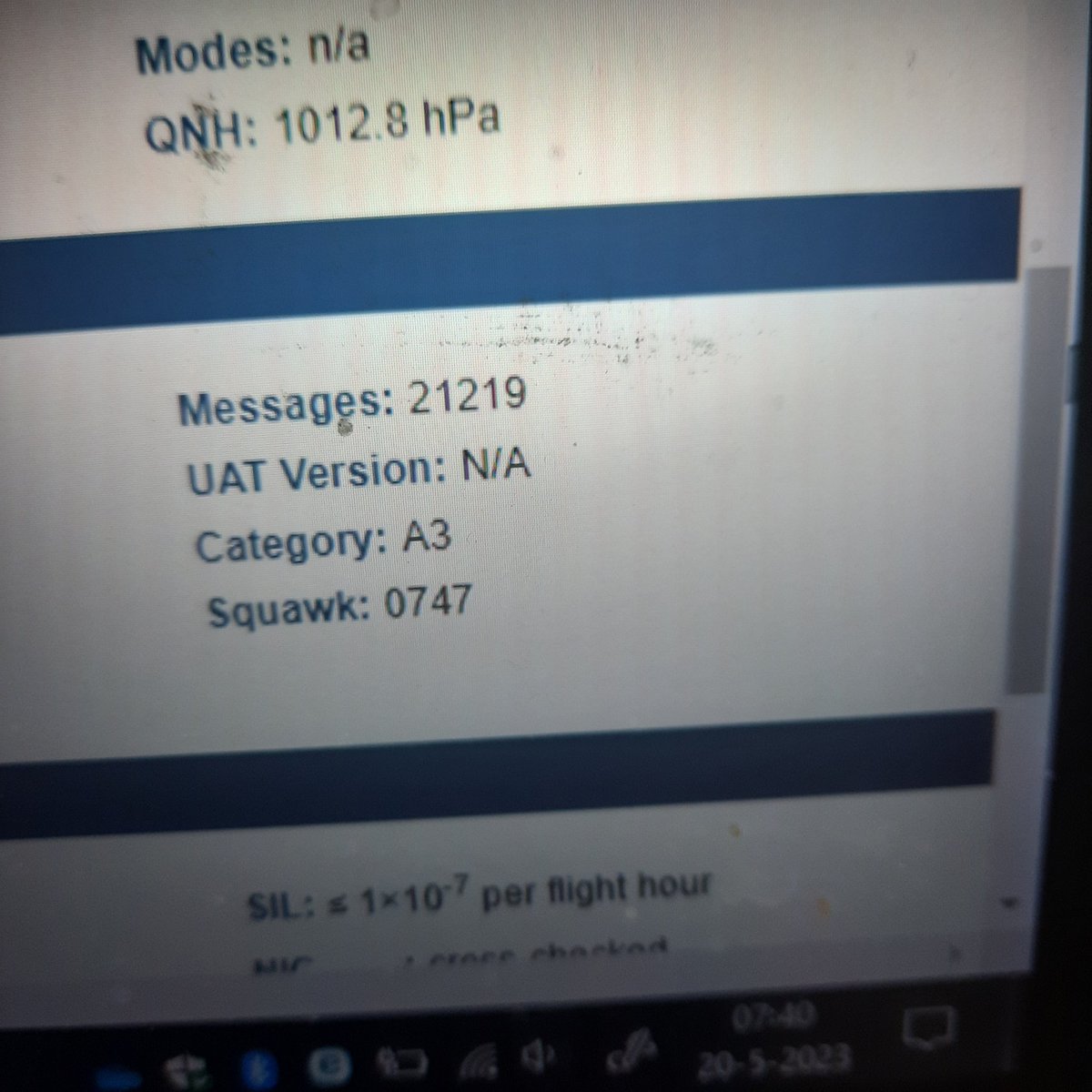 JohanMeezen's tweet image. IBE33HY Squawk 0747, but don&apos;t report this one says #PIAware #SkyAware #airtrafficcontroller