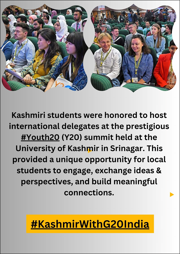 sutunga's tweet photo. Investment and collaborations fostered through the G20 summit will create a positive ripple effect on Kashmir's economy, benefiting businesses and livelihoods. #KashmirWithG20India https://t.co/Vx9H3qovy9