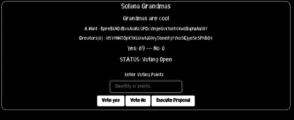 RugCity_'s tweet photo. Rug City 2.0 so very soon.... 👀  This grandma was burned and reminted with new royalties and update authority.  This grandma can be voted into Rug City staking.  ADD is nearly here.  Automated Decentralized Deruging.

Solana's first on chain point voting? 👀🚀 https://t.co/BgBWKWK3oe