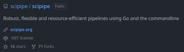 scipipe's tweet image. Wohoo! We&apos;re happy to see that we just reached 1000 @github ⭐️:s! Thank you all for the support! 🤩 And... expect some work on fixes and improvement in the summer! #sciworkflows github.com/scipipe/scipipe