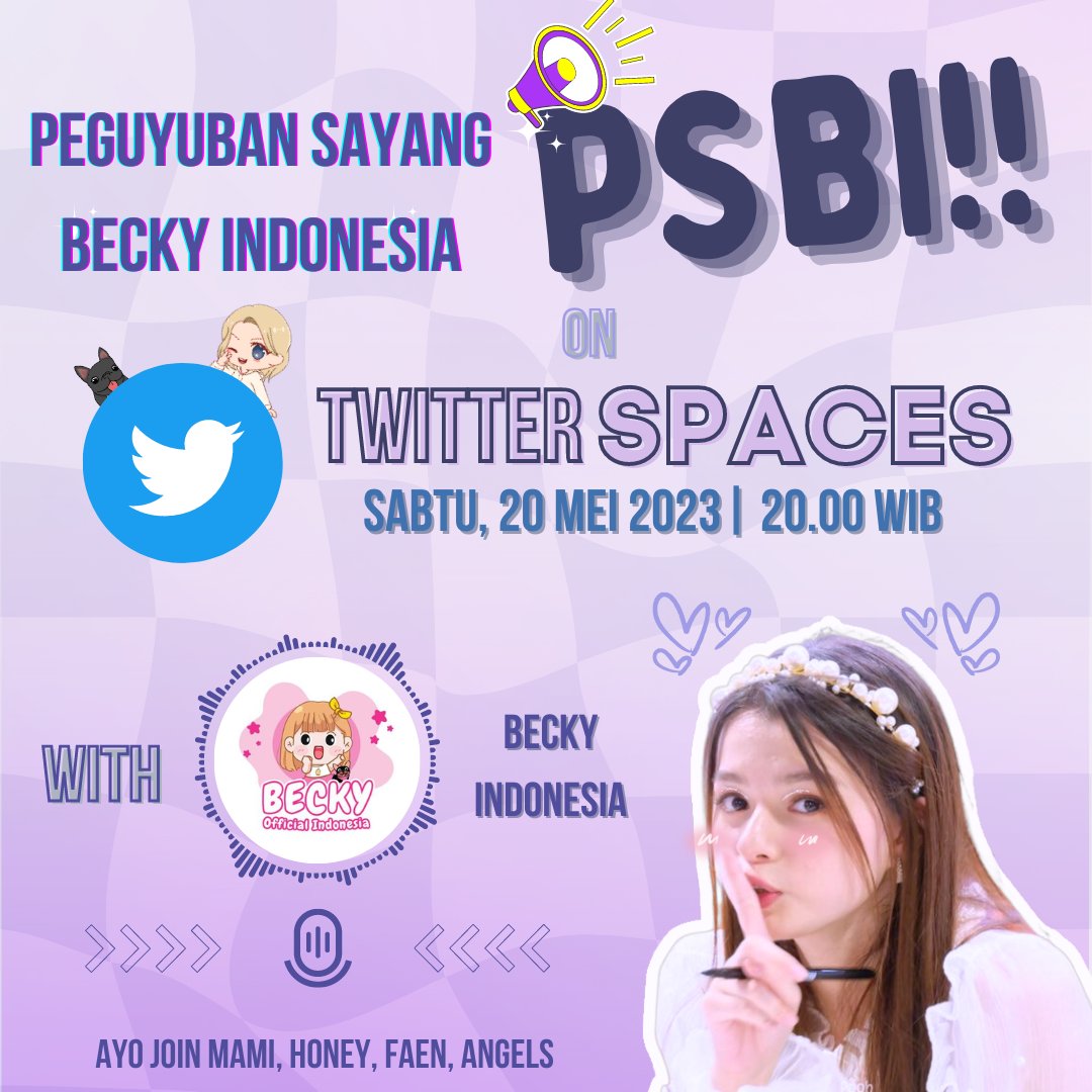 BeckyIndonesia's tweet photo. Dear Mami, Honey, GF & Angels nanti malam Becky Indonesia akan ada Space yaa, ditunggu kehadirannya 😉
#beckysangels #beckyindonesia #LLLTeaser #LongLiveLove https://t.co/reWiNl1ECN