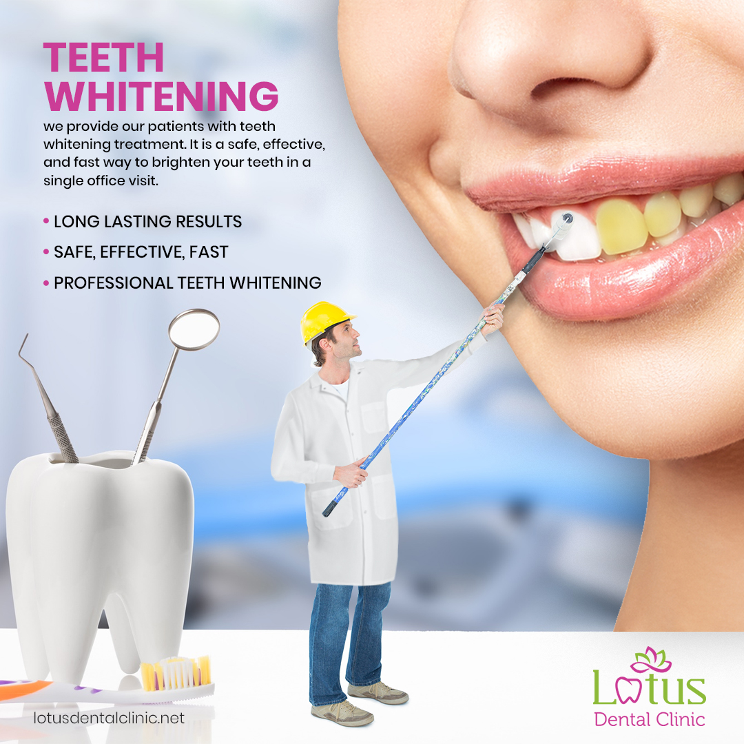 Our professional teeth whitening services will help you achieve the pearly whites you've always dreamed of. 
 📞043971667

#Lotus #LotusDentalClinic #Dentistry #AlNahda #Dubai #DentistsInDubai #DentalClinics #Dentists #DentalTreatments #DentalCare #TeethWhitening