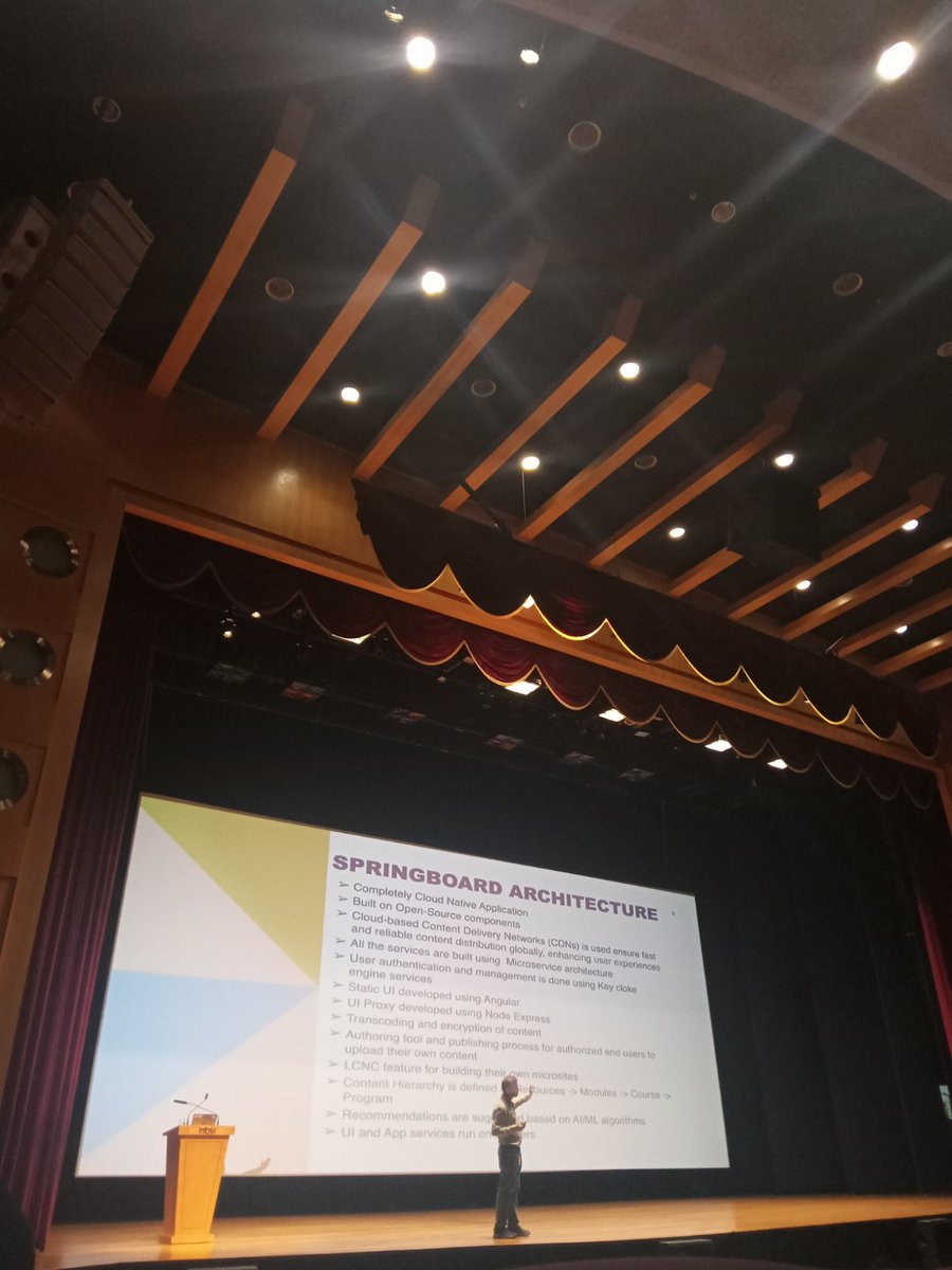 abhayku2002's tweet photo. Spring Board Overview, Architecture and Open source and the service are built by using micro service architecture
Low code no code platform and many more topics are being covered by Hanumesh V J 😃 https://t.co/am1vjAOLWz
