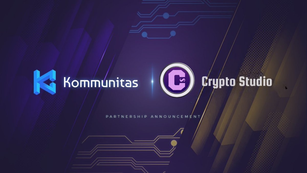 StudioCall's tweet photo. 🔥We are pleased to announce that Crypto Studio is now an official Community partner of KOMMUNITAS

✅Follow @CryptoStudioWeb &amp; @Kommunitas1 

🙌Still Growing and i am very much excited to work with KOM #CryptoStudio #Partnership #Kommunitas https://t.co/xLKxtjbkKX