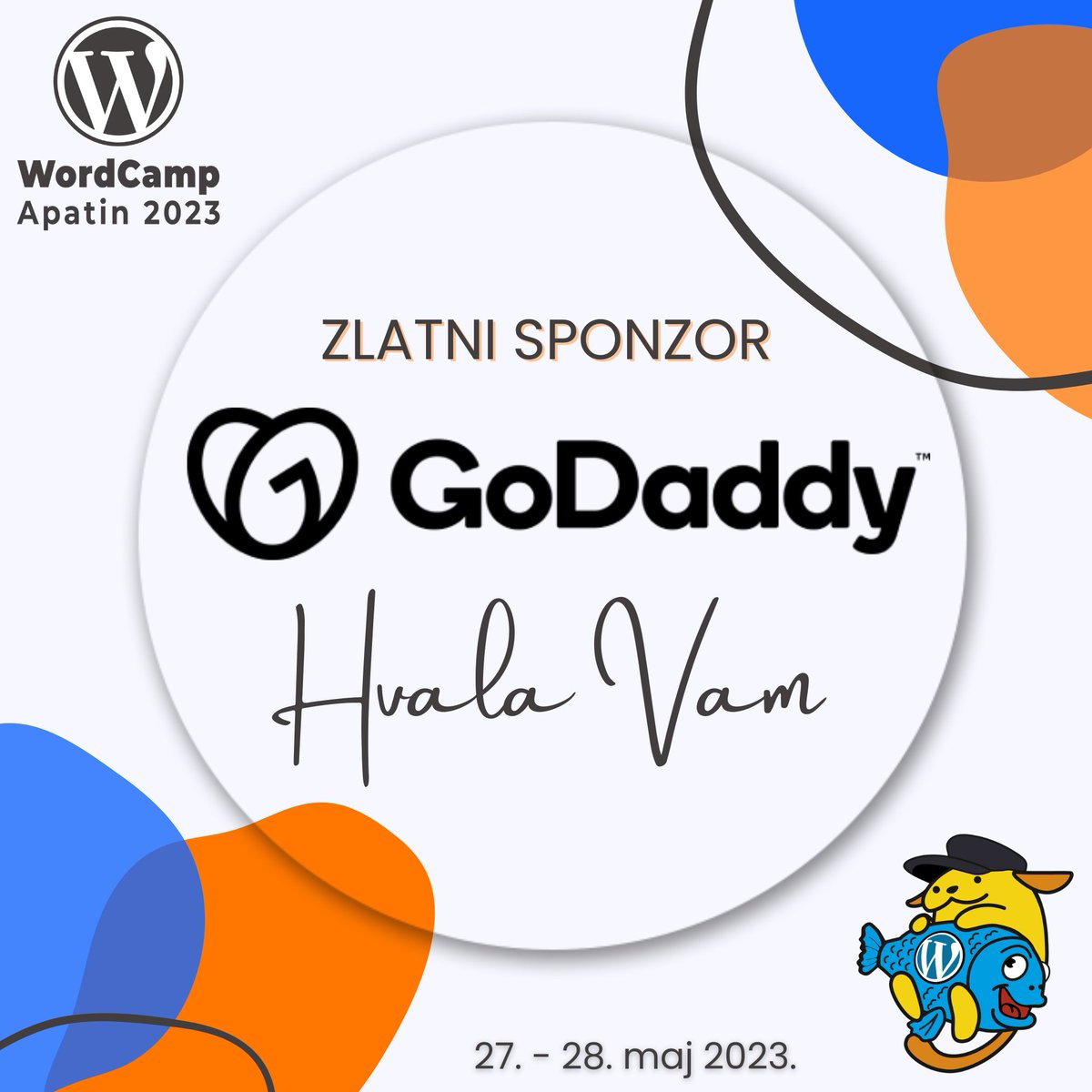 Veliko hvala GoDaddy za svoj veliki doprinos WordPress zajednici  ❤️

"GoDaddy misija je da osnažimo svetsku zajednicu preduzetnika dajući im svu pomoć i alate koji su im potrebni za rast na mreži — uključujući jednostavnije i bezbednije WordPress iskustvo."