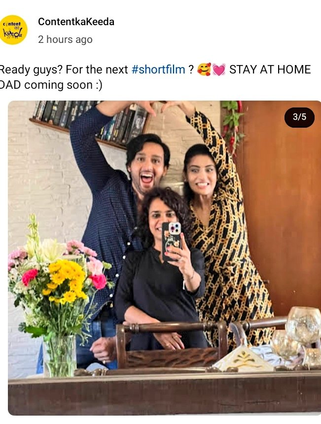 janakisays's tweet photo. BTS of #stayathomedad
Waiting eagerly ❤️🤗
#sourabhraajjain #asheleshasawant #shorrfilm #contentkakeeda https://t.co/o18pMy66rL