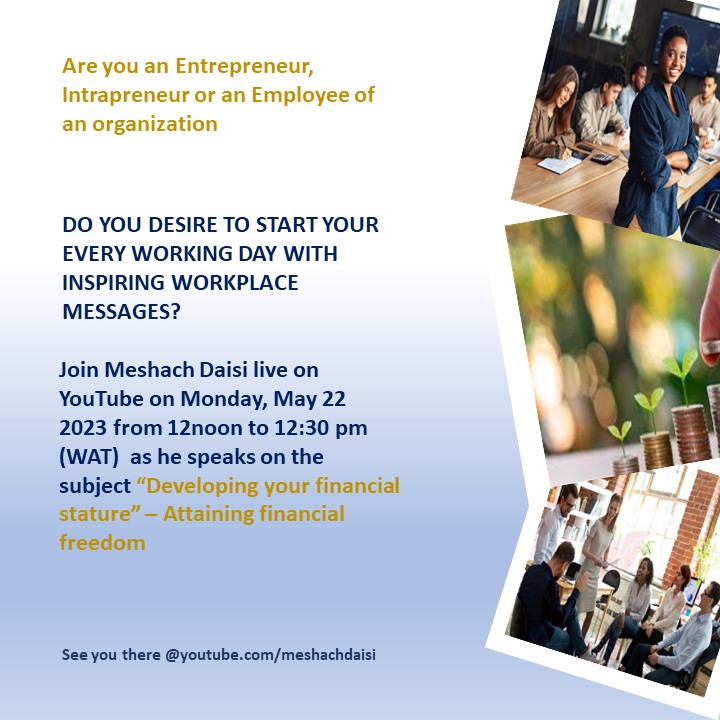 Let's discuss this

#Entrepreneur #Intrapreneur #employee #FinancialFreedom  #seeyouthere #BreakingNews