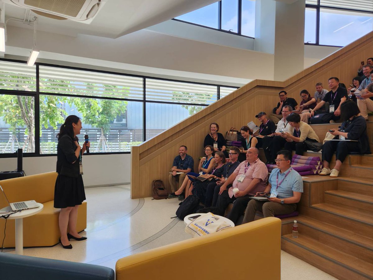IESCommunity's tweet photo. Sally Yuan, CEO of All As Education, shares insights on 'Is AI Leading the Transformation of K-12 Education?' AI revolutionizes educating future leaders, and Sally's thought-provoking presentation highlights AI's immense potential in K-12 education.

#21CLBKK  #k12education https://t.co/VIHrLw1KGf