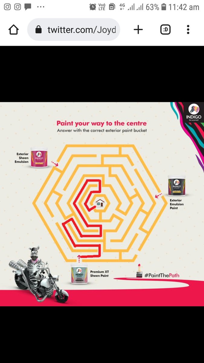 ArshilS72216755's tweet photo. [ Premium XT Sheen Paint ]

Way To The Centre. 

#contestalert 
#PaintThePath 
@indigopaints

Tagging.  
@gurgaon_rangers
 
@PampaDutta11
 
@AmarjeetMarwaha
 
@TheDataAnalyser
 
@cool_bindra https://t.co/z3BjaNFv10