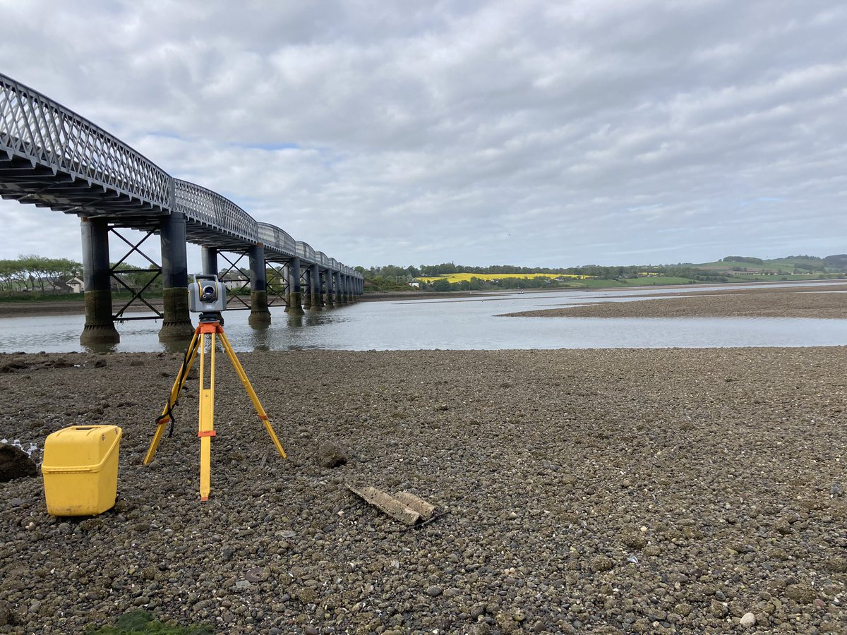 Alex Lyall (@alexlyall_sg) on Twitter photo Scanning the South Esk Viaduct at low tide. #stormgeomatics #surveying #trimblesx10 #laserscanning Scanning the South Esk Viaduct at low tide. #stormgeomatics #surveying #trimblesx10 #laserscanning