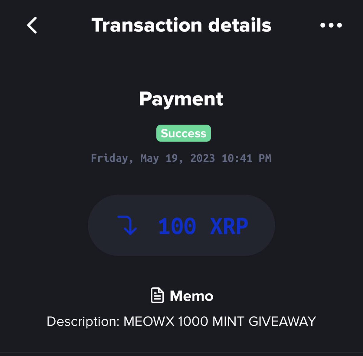 I am among the fortunate ten winners who minted Gen 3 meowx when @MEOWXRPP reached the impressive milestone of 1,000 mints. I was awarded 100 XRP! Don't miss the opportunity to explore their captivating NFTs—they are truly worth checking out!

#XRPLCommunity