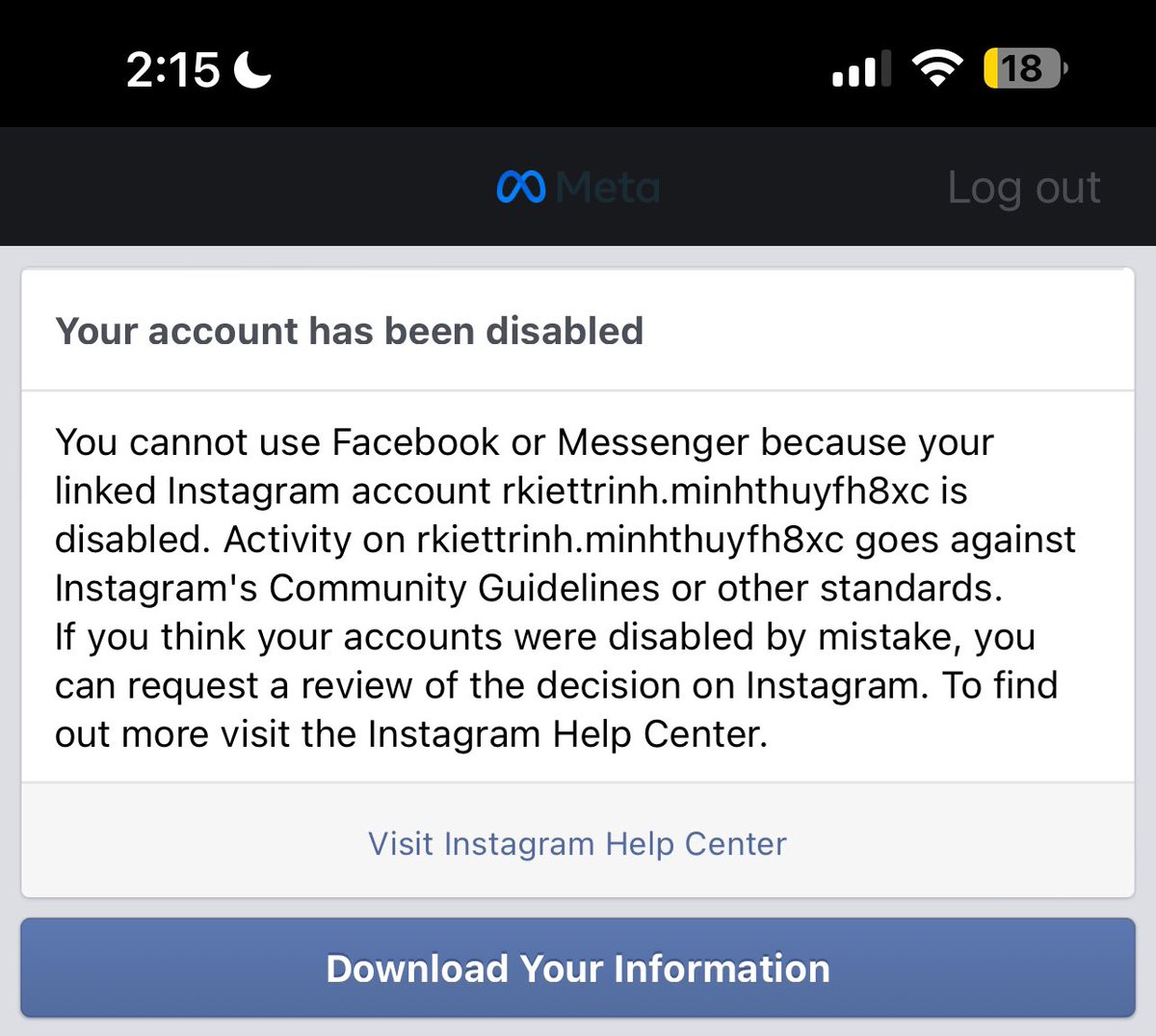 ProducerMMR's tweet photo. @instagram I don’t own no account that username is rkiettrinh.minhthuyfh8xc so dumb and it expects me to log into that account how? If it’s not even an account associated with me some “way to prevent hacking” that is https://t.co/INRxm0qDCh