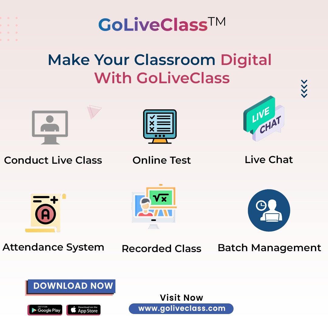 goliveclass's tweet photo. GoLiveClass empowers educators to create engaging and personalized learning experiences, while students benefit from a more immersive and interactive educational journey. 

𝐂𝐚𝐥𝐥/𝗪𝐡𝐚𝐭𝐬𝐚𝐩𝐩: +91 6370147429
𝐌𝐚𝐢𝐥: sales@goliveclass.com

#digitalclassroom #coaching https://t.co/gu8xN82Auh