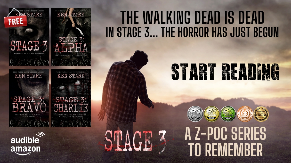 'A roller coaster of unstoppable horror!'
📌viewbook.at/stage3series
Book 1 is #FREE. Start the series.
Free #kindleunlimited
#mustread #amreading #zpoc #horror #suspense #thriller #horrorRTG
#zombies #thewalkingdead #postapocalyptic
#BookBangs #IARTG #freebook
#audiobook #audible