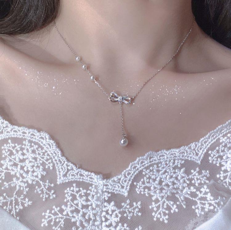 JKRAPPmedia's tweet image. 2023 New Super Fairy Bow Tassel Necklace #claviclechain