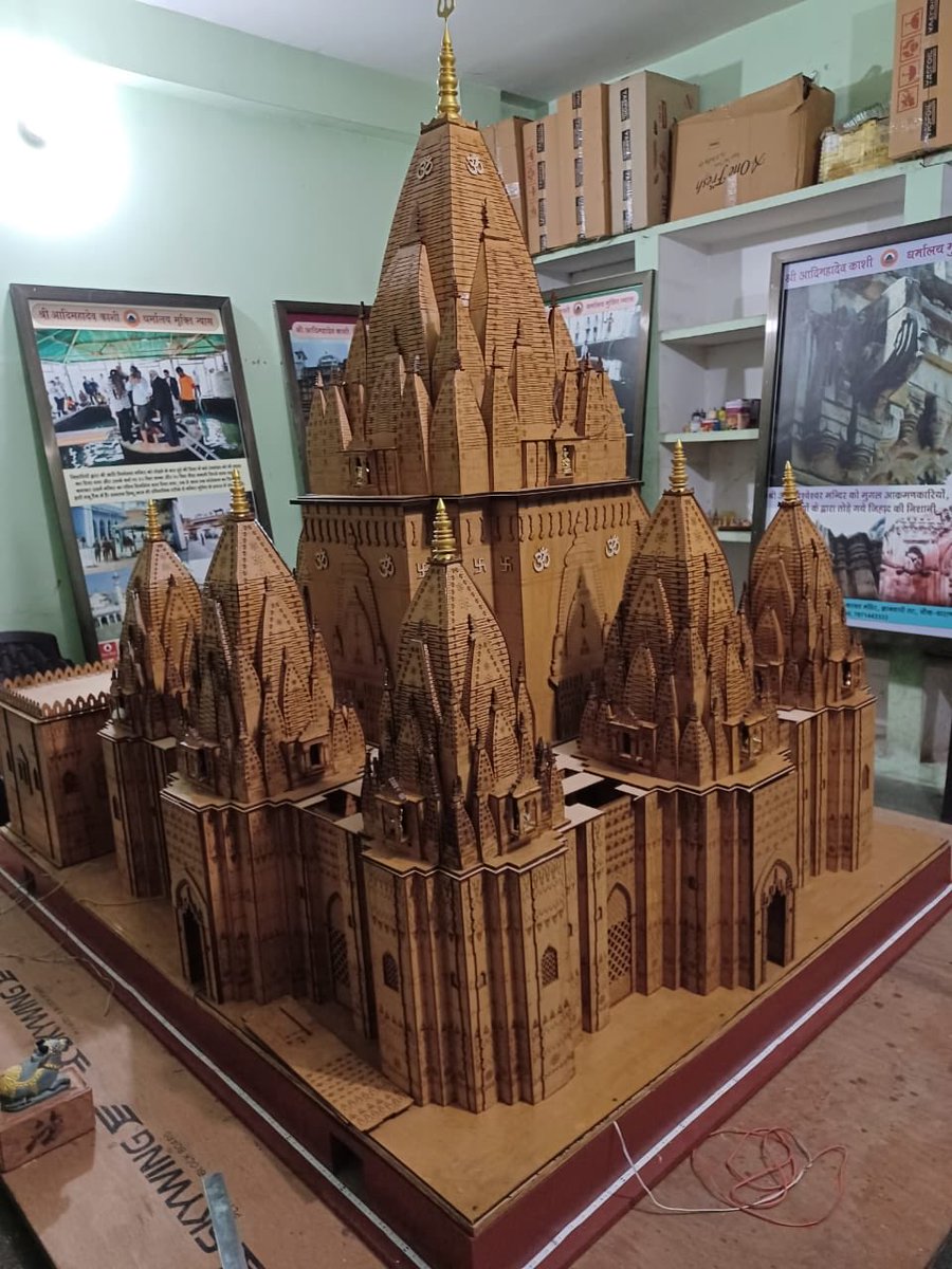 After tedious efforts Model of gyanvyapi temple was prepared by our team as per specifications given under various books as to how temple use to be (before demolition by Aurangzeb) in 1669. Har har mahadev