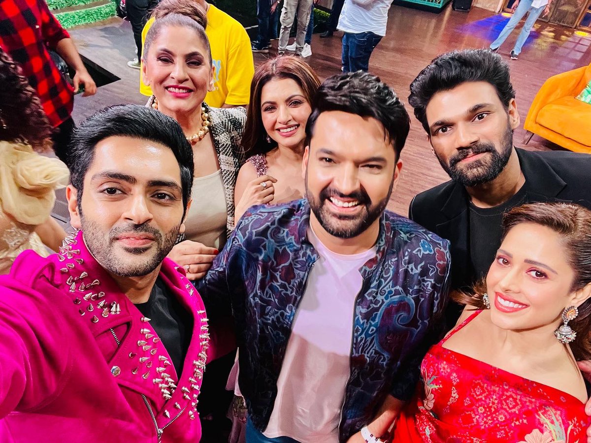 #NushrrattBharuccha, #BellamkondaSaiSreenivas, #Bhagyashree &  #KaranSinghChhabra grace the sets of #TheKapilSharmaShow 

@Nushrratt @bhagyashree123 @BSaiSreenivas