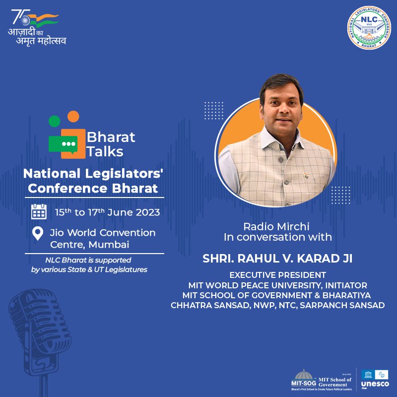 Shri. Rahul V. Karad Ji, talks to Jeeturaaj about the numerous initiatives spearheaded by the institution MIT School of Government. He urges the youth to step forward and actively contribute to the progress of Bharat.
Tune in to the podcast now: bit.ly/45bIXRv