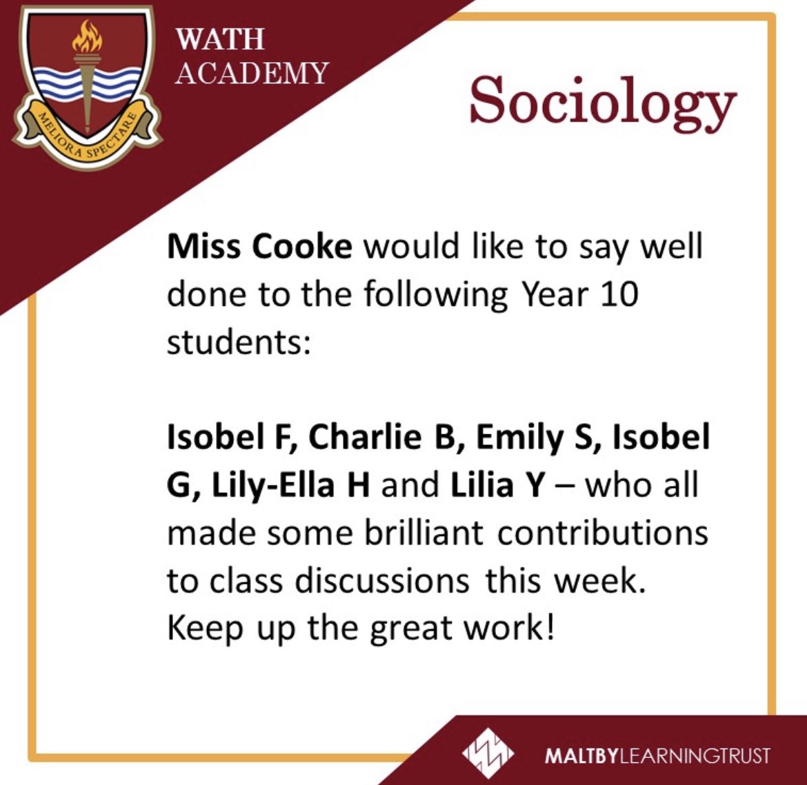 Wath_RSS's tweet photo. We have also been super impressed with our Key Stage 3 and 4 students @WathAcademy. Special well done to all our Year 11s who have sat their first Sociology and Psychology exams this week. One down…one to go! You have got this! ⭐️⭐️ https://t.co/Sy2IVXIBBj