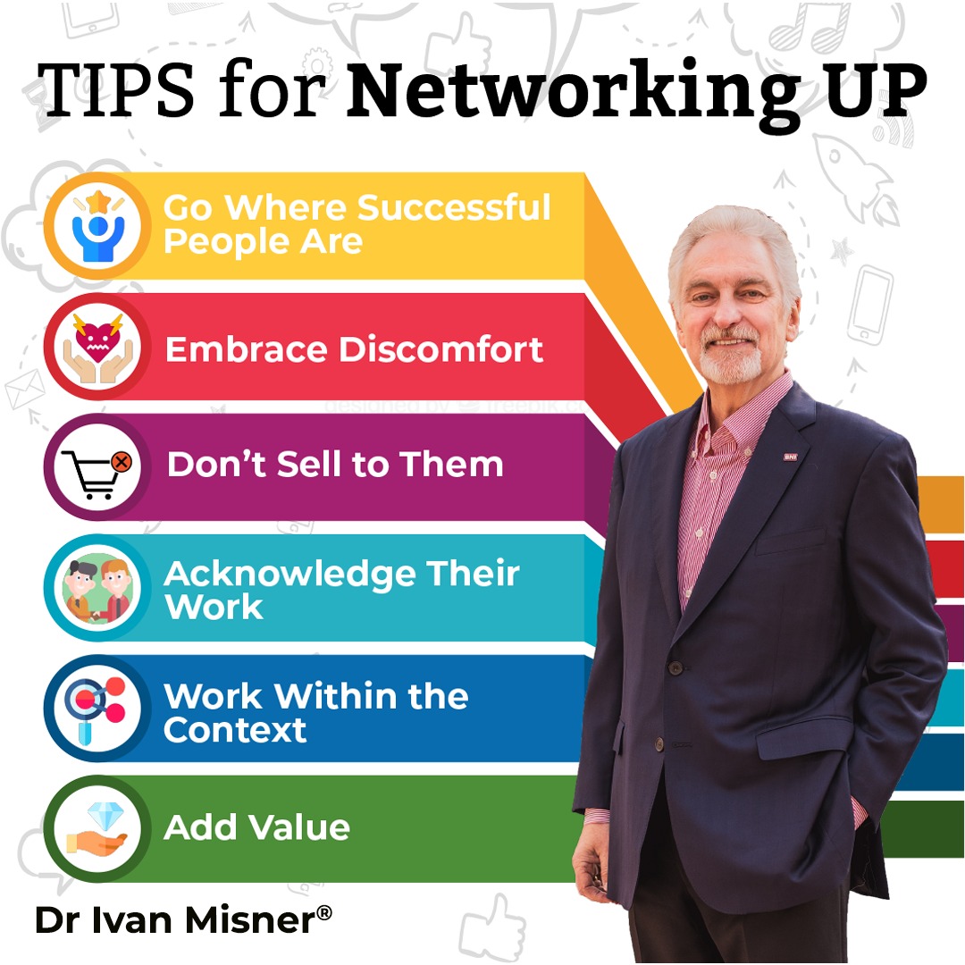 RT <a href="/IvanMisner/">Ivan Misner</a> #BNI #BNIDelhiSouth #ReferralsMarketing "When it comes to business networking, there is generally room at the TOP. It’s the bottom that is really crowded. Learn how to effectively Network UP with successful people. bit.ly/3oaPAD3… "