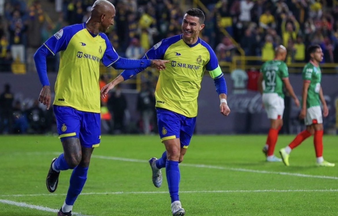 taghredmajjid's tweet photo. Trust in you!💛💙@Cristiano
The power of your presence 
Trust of all the team
@sultan_ghannam @talisca_aa @LAJAMI_78 @fateel3 @ali_eto @MaduAbdullah @alamre_55 
@Alkaibari_A @etoo__99 @ali_eto
@A_ghareeb29 @NAlaqidi @agustinrossi01 
Luiz Gustavo

God willing 🥹🙏🏼🏆
#كلنا_النصر https://t.co/sKZe7gO7Je