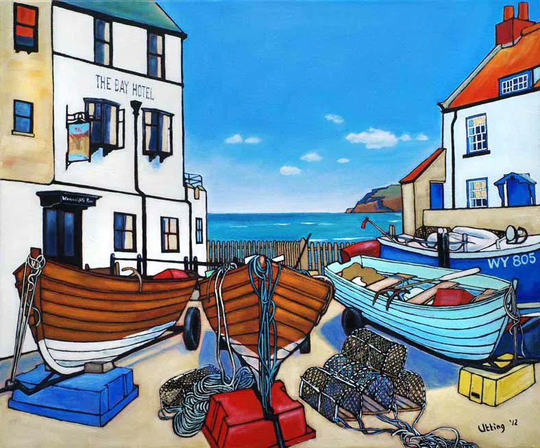 A North Yorkshire scene going even further north! It's a housewarming gift, so framing first probably, and then up to the outskirts of Edinburgh. 
buff.ly/3WidpVO 

#daviduttingartist #robinhoodsbay #newhome