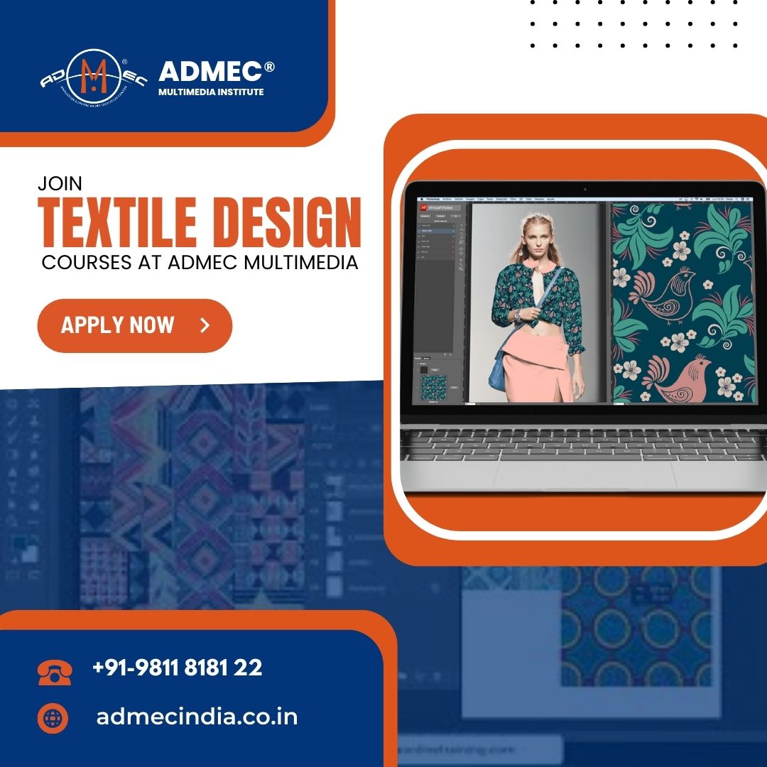 admecinstitute's tweet image. Textile Design Courses in Delhi are in high demand and at ADMEC textile design institute in Delhi you can get the skills required to enter this field

Check courses: bit.ly/3BJ2IlS

#cadtextiledesign #textiledesigncourse #cadtextiledesigncourse #textiledesigninstitute