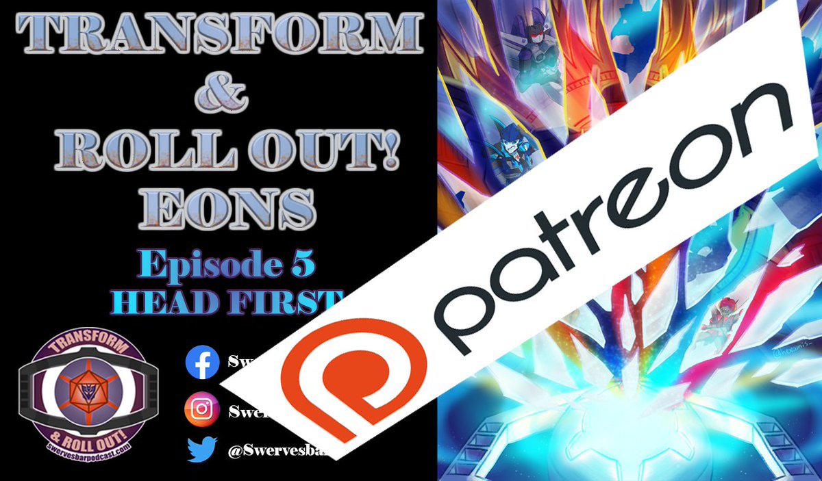 Prepare for the latest episode of Transform & Roll Out: Eons out now on Patreon. Join our fearless player as they face danger at every turn. Become a patron today and buckle up for the adventure! 

patreon.com/Swervesbarpodc…

#TransformAndRollOut #PatreonExclusive  #Transformers
