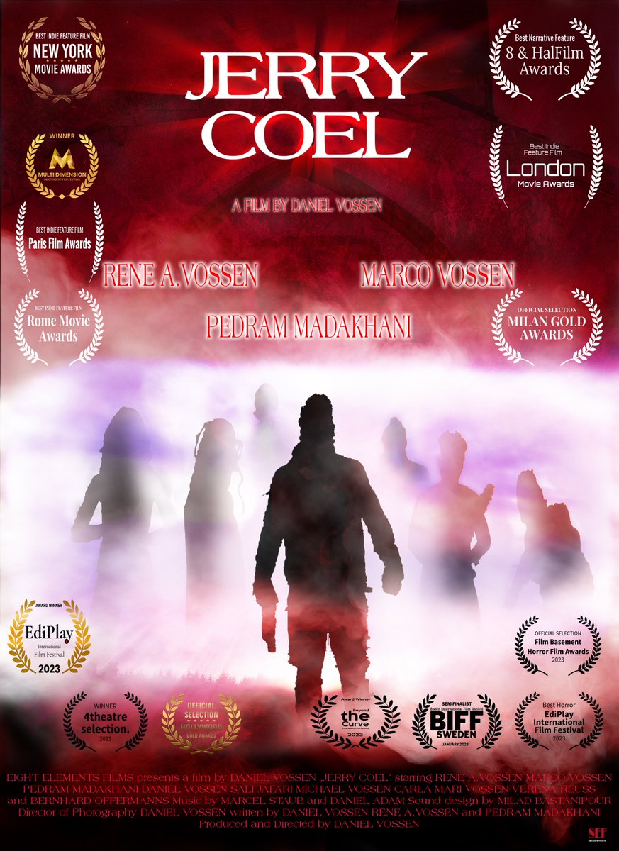 DannyVossen's tweet photo. Great news! Our feature horror film "Jerry Coel" became a semi finalist @climaxfilmfest out of 834 competitors.
Thank you for your votes and your shares of our independent feature.
@ReneVossen @inthegallows 
Watch the trailer here:
https://t.co/0aAfkF7nKT https://t.co/eFqUQtC5C4