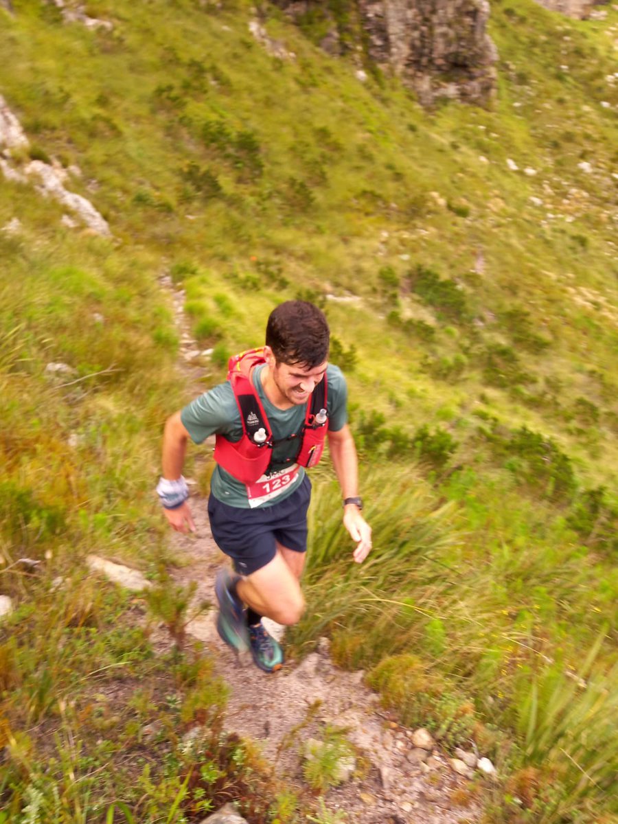 Lourens Piet in the lead at 16km into the 38km 1:43 ish #jmc23