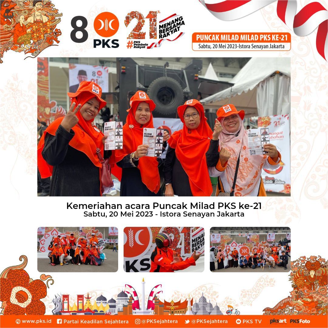 Suara PKS Pembela Rakyat dalam Pemilihan Umum dari 2004 hingga 2019 selalu meningkat. Hanya pada 2014 mengalami penurunan persentase, namun secara jumlah suara tetap meningkat dari 8.206.955 suara menjadi 8.480.204. #Milad21PKS