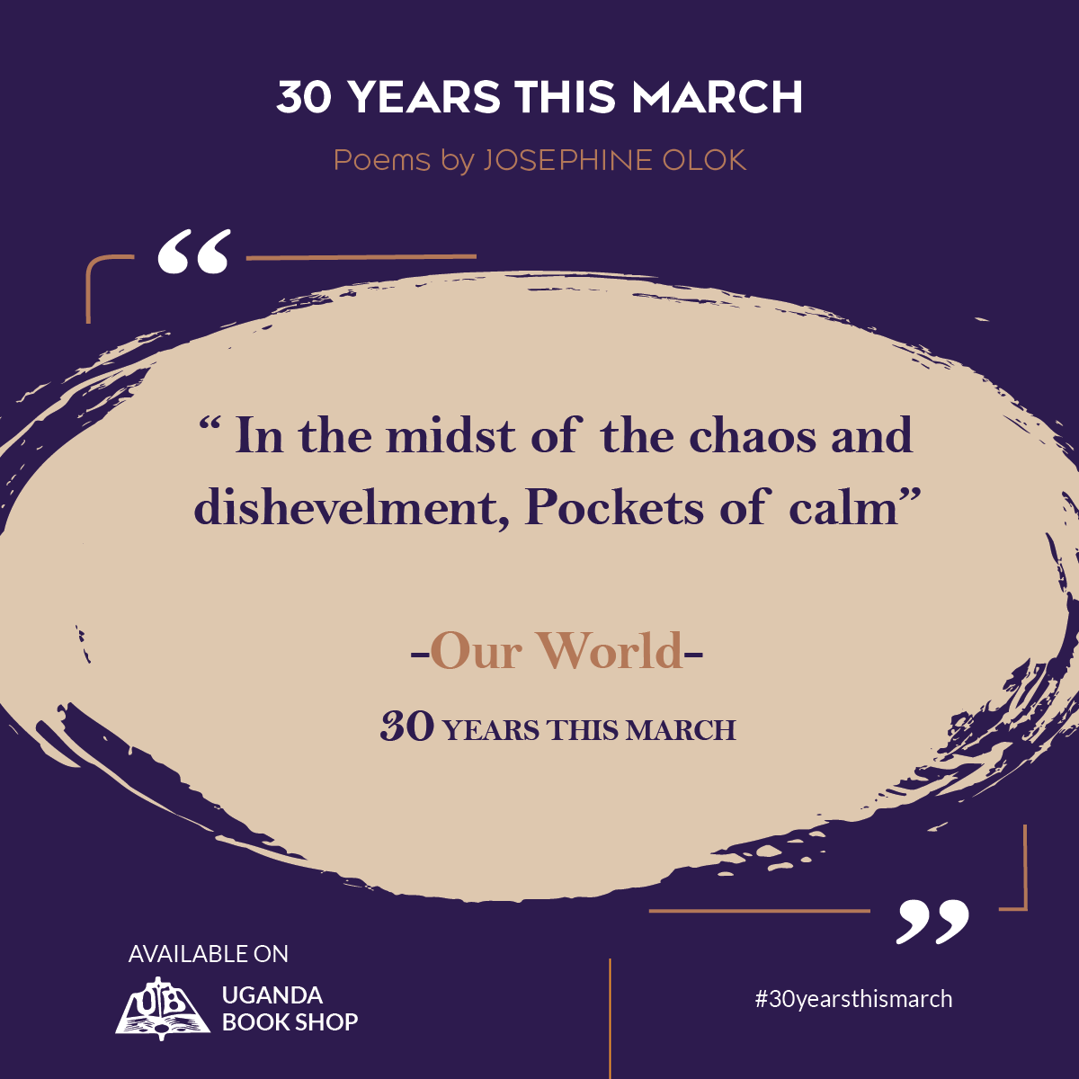 josephine_olok's tweet photo. Whatever the problems in Our World, there is still harmony amidst the chaos, still Pockets of Excellence which we need to celebrate. 🌍✨
#30YearsThisMarch available at Aristoc, Uganda Museum Bookstore , Uganda Bookshop, Book Point Bugolobi.
#OurWorld #PocketsOfExcellence https://t.co/DuNExbUuFI