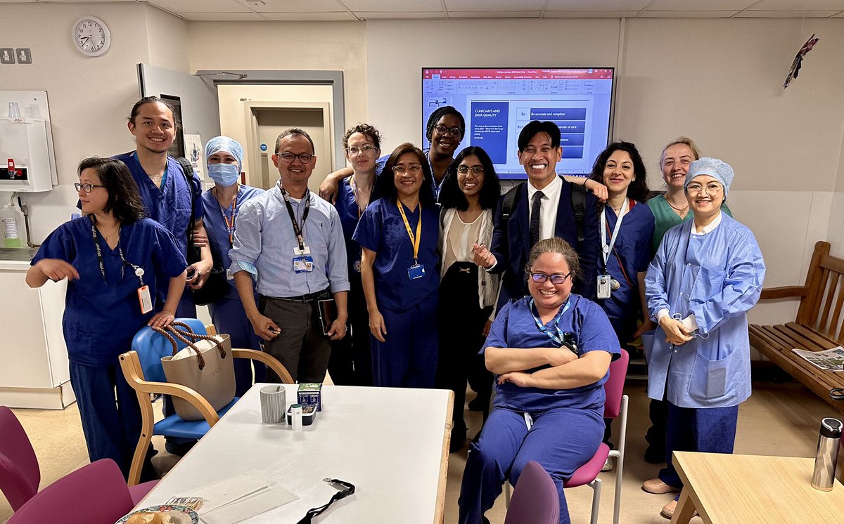 With our guest speaker, the Clinical Coding Manager Sherwin Casidsid promoting awareness to the clinical team in theatre. Well done sir and thank you for the very useful information about clinical coding! #paymentbyresult #whittington #theatreteam #clinicalcoding #dataquality